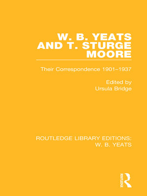 cover image of W. B. Yeats and T. Sturge Moore